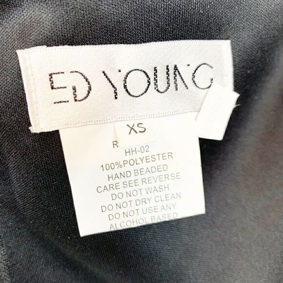 NWT Ed Young Prom Dress Halter Top Black XS - Picture 5 of 5